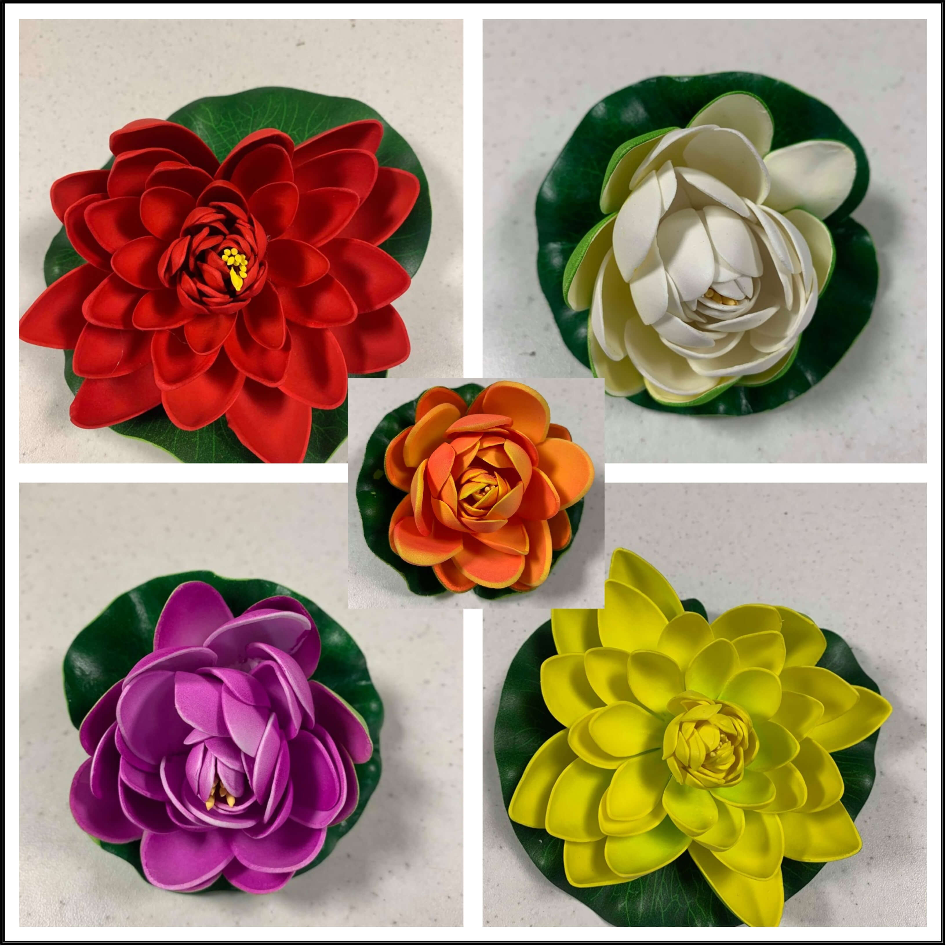 Élethű polifoam tavirózsák